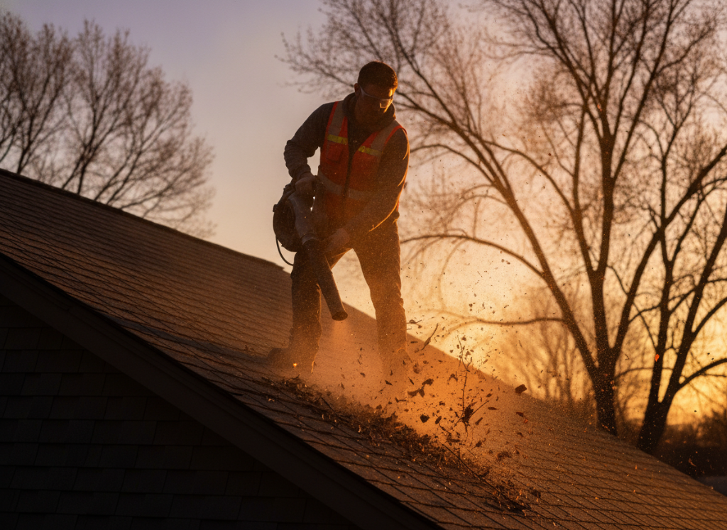 Moss Treatment service by Red Maple Roofing in Vancouver BC