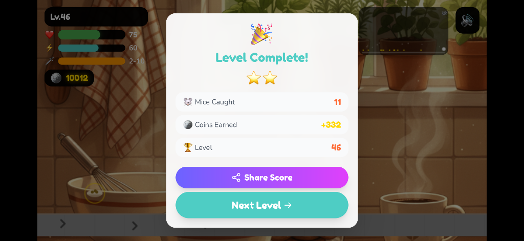 Earn stars and share your scores with friends