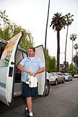 Wes Miller delivering premium dairy to a Bel Air home