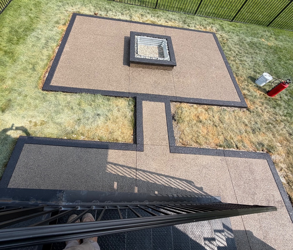 Aggregate Patio with Fire Pit