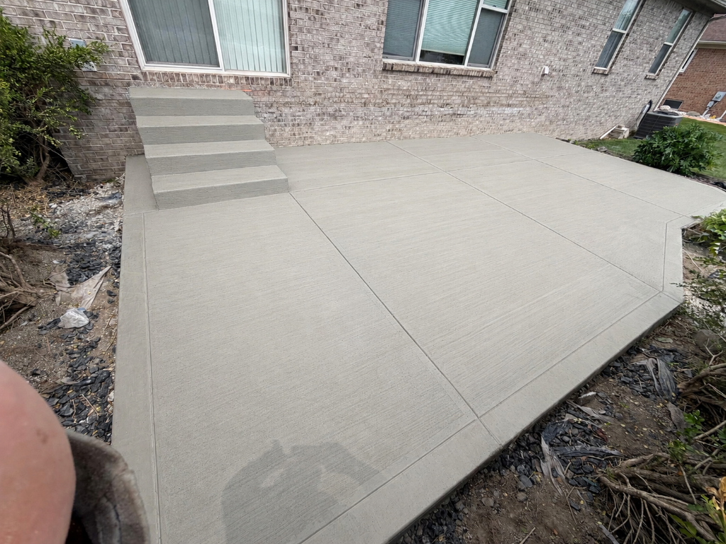 Brick Patio with Steps