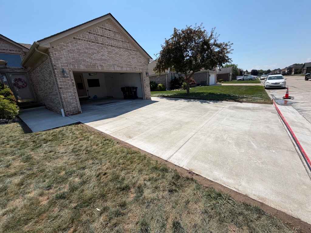 Fresh Concrete Driveway Pour