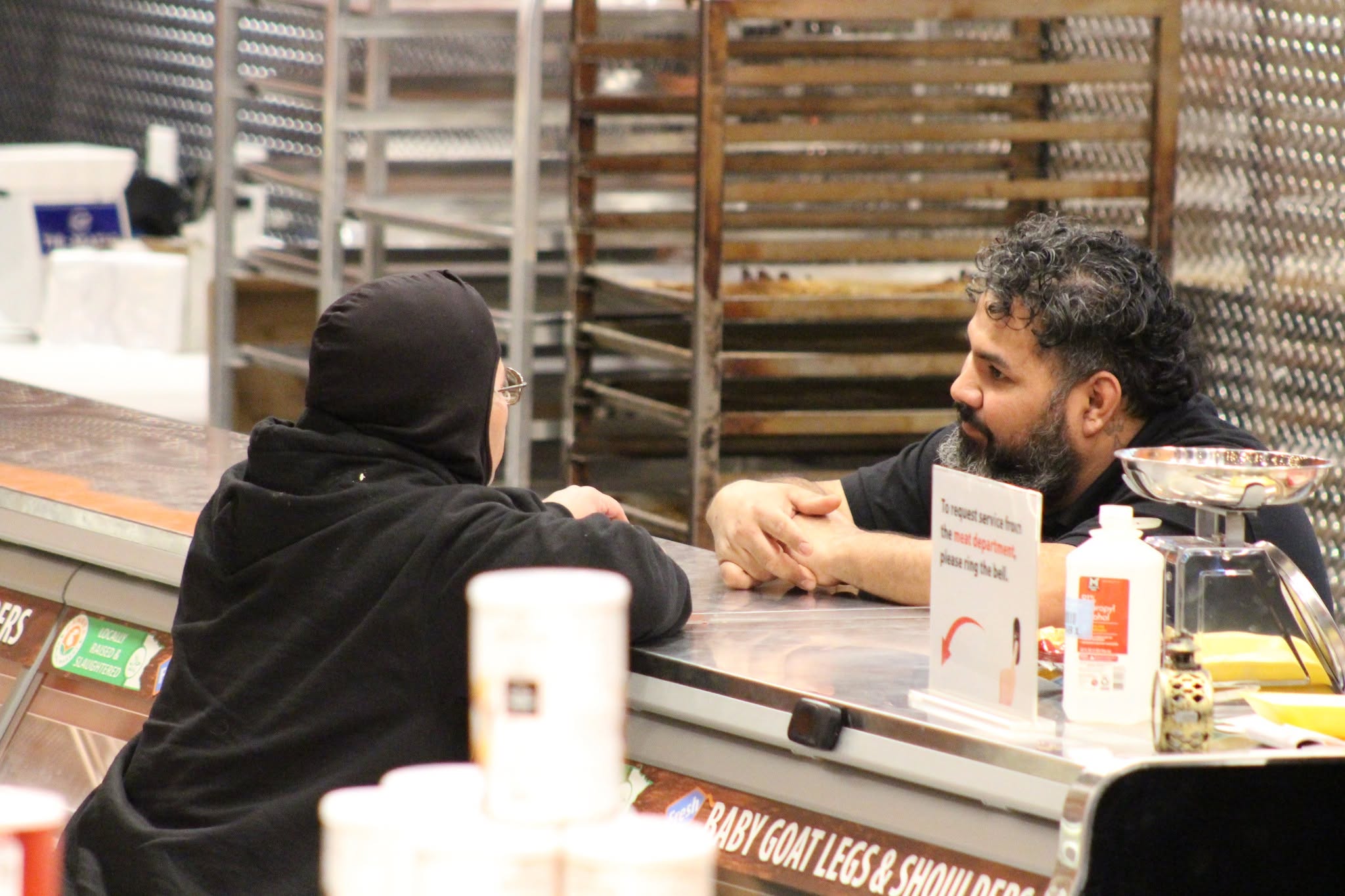 Service at the Pangea meat department counter
