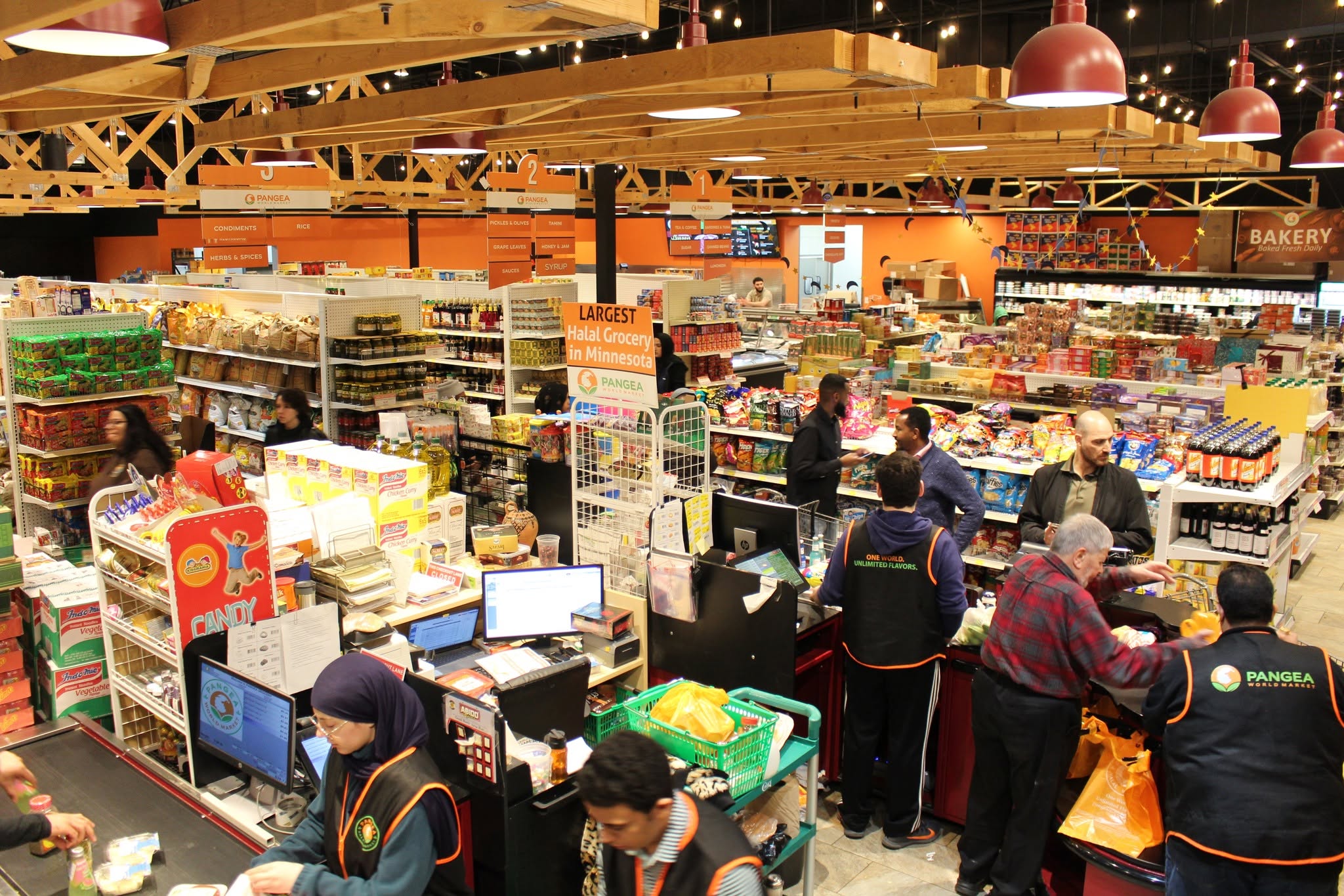 Wide view of the Pangea World Market main floor during the grand opening