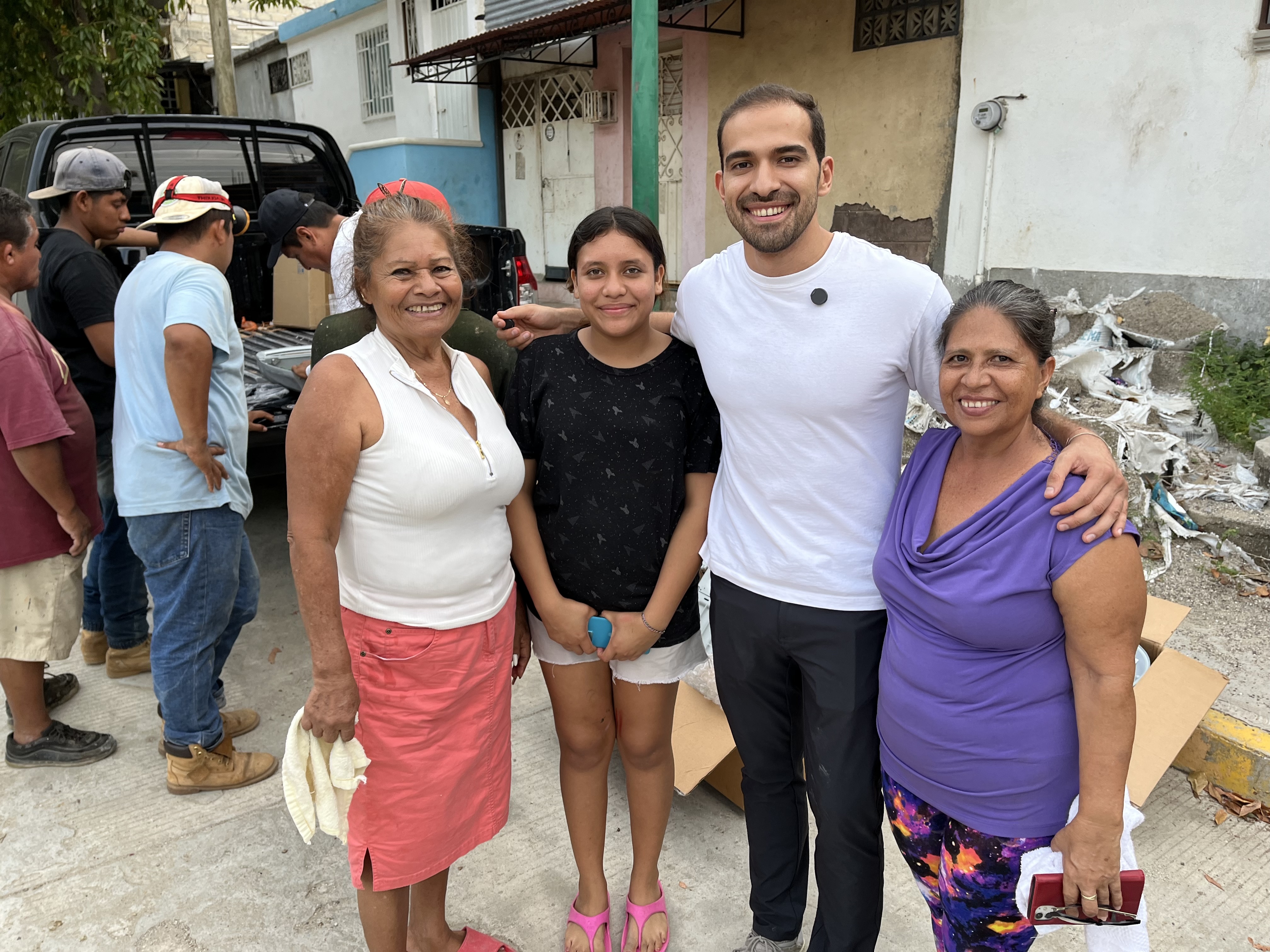 Comunidad beneficiada en Acapulco