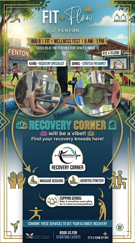 Fit + Flow at Fenton — Fit and Wellness Fest on August 8, 8 AM to 1 PM at the Fenton Event Space