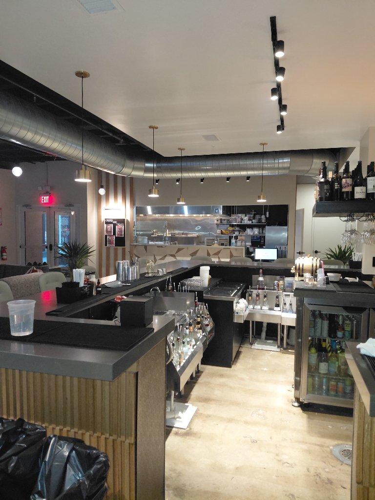 Interior of Crepes and Treats creperie kitchen and counter in the Central West End