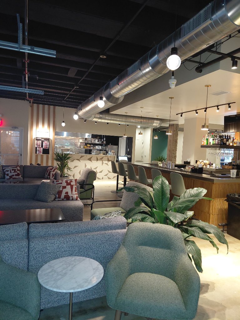 Lounge and sitting area inside Crepes and Treats creperie