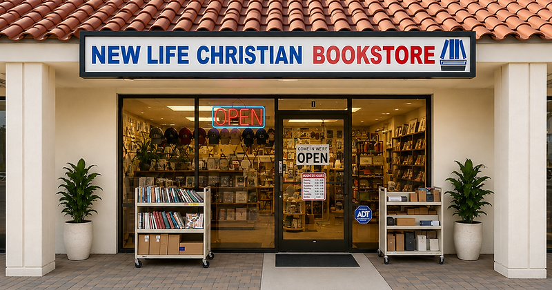 New Life Christian Bookstore storefront