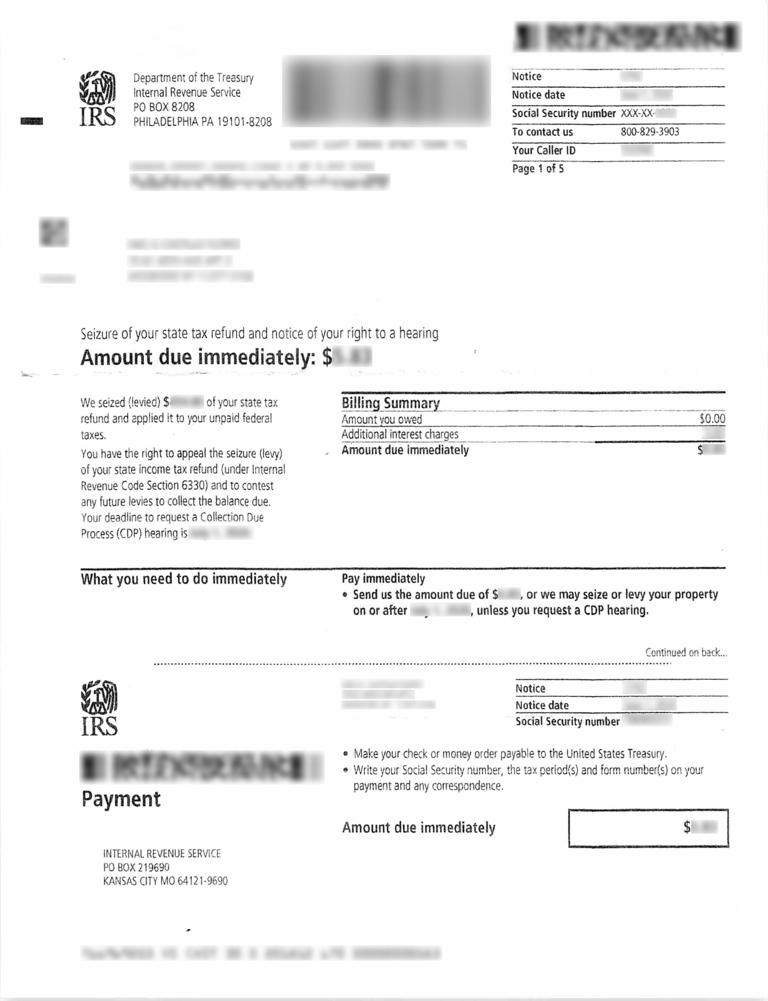 USCIS FOIA sample page