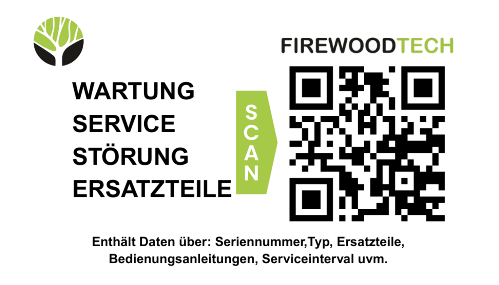 FirewoodTECH QR-Code Servicekarte