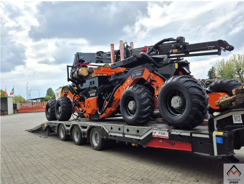 Mountain Spider auf dem Tieflader – Transportkonfiguration