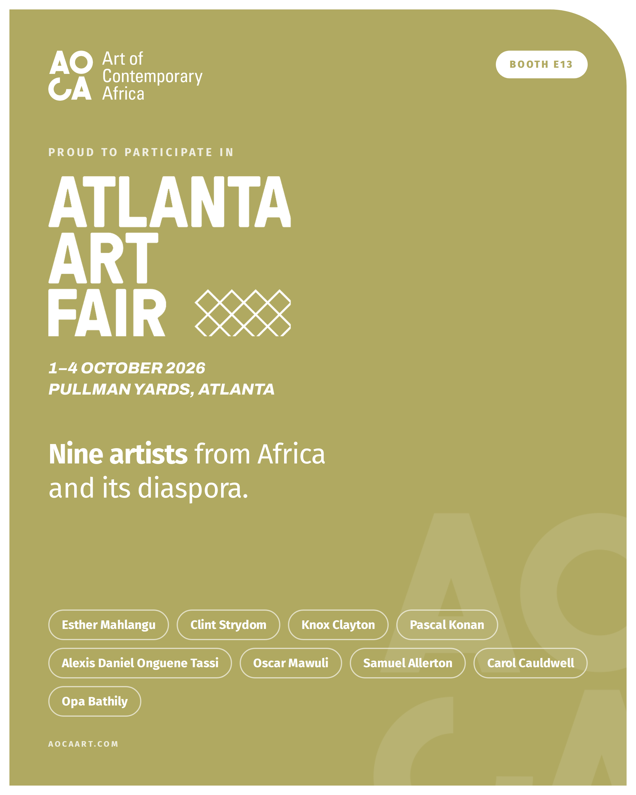 Atlanta Art Fair — Art Fair at AOCA contemporary African art gallery