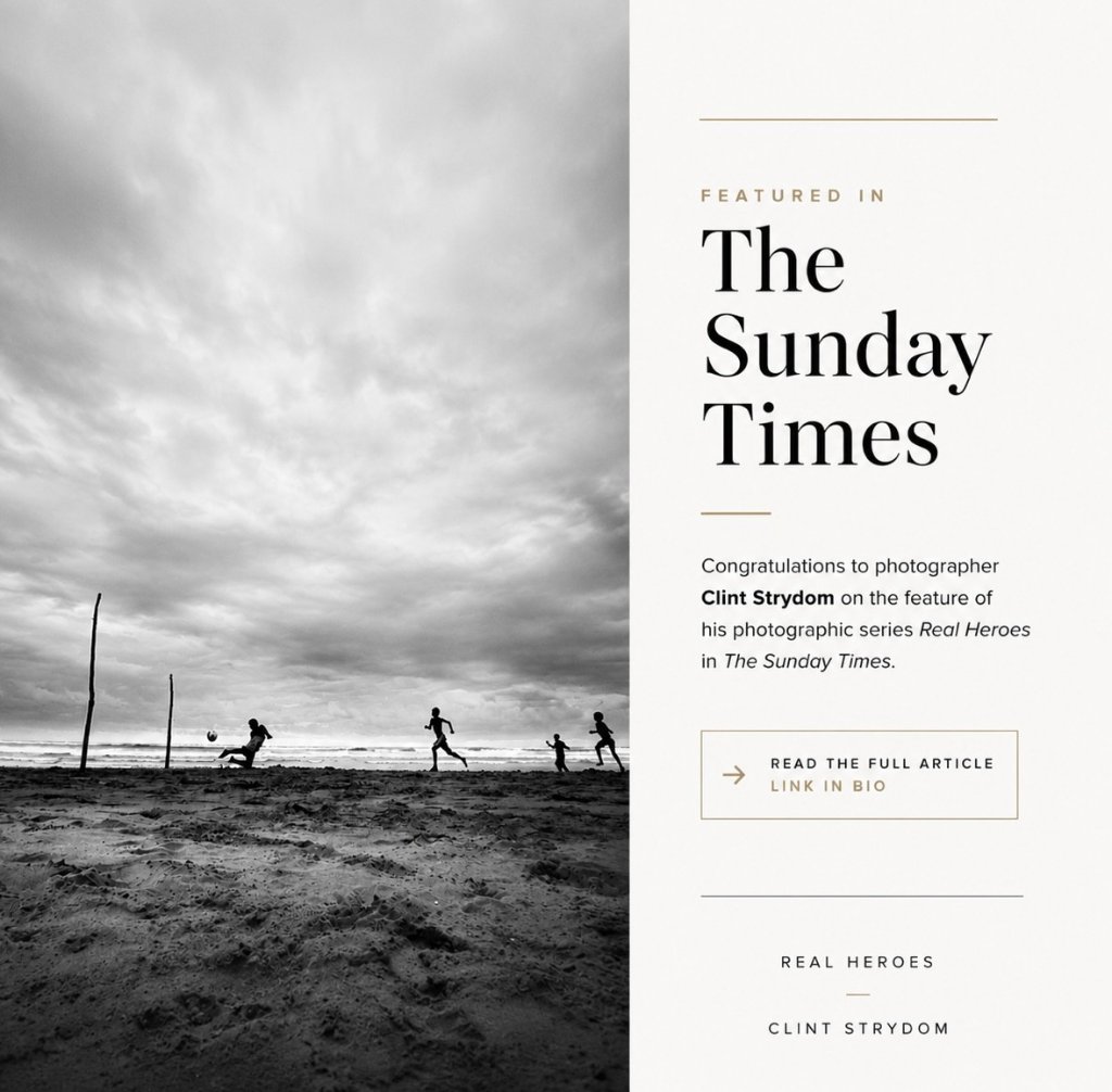 PARTING SHOT — The Real Heroes — Sunday Times Lifestyle press coverage AOCA gallery