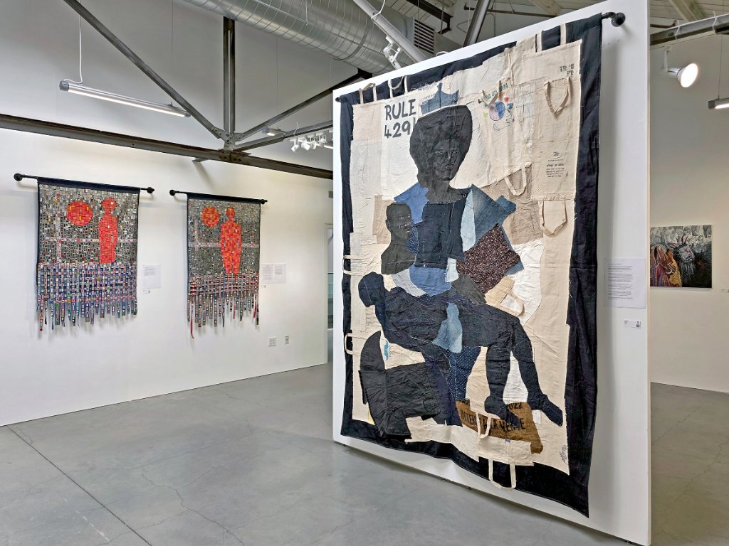 Contemporary African art artwork sculpture painting exhibition AOCA gallery San Francisco