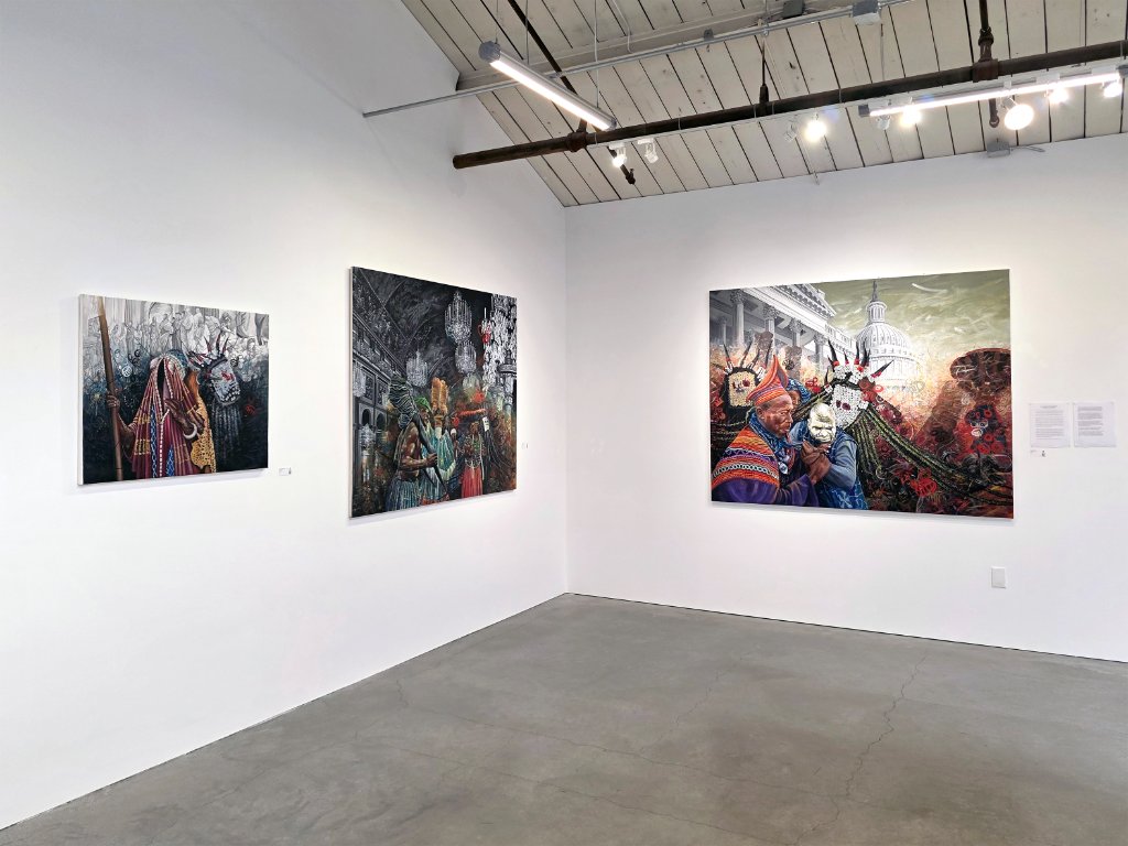 Contemporary African art artwork sculpture painting exhibition AOCA gallery San Francisco