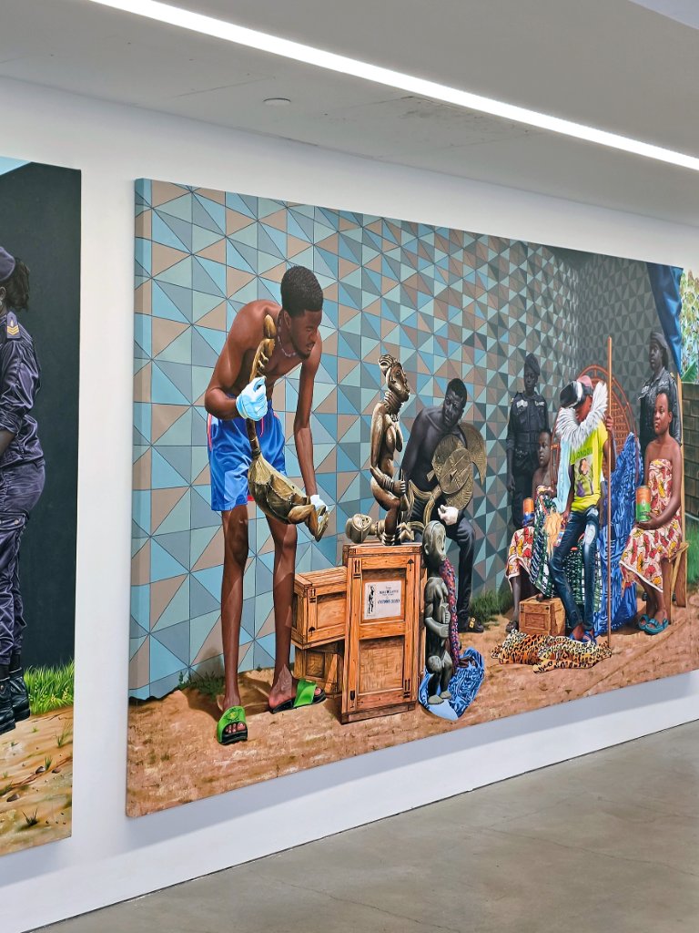 Contemporary African art artwork sculpture painting exhibition AOCA gallery San Francisco