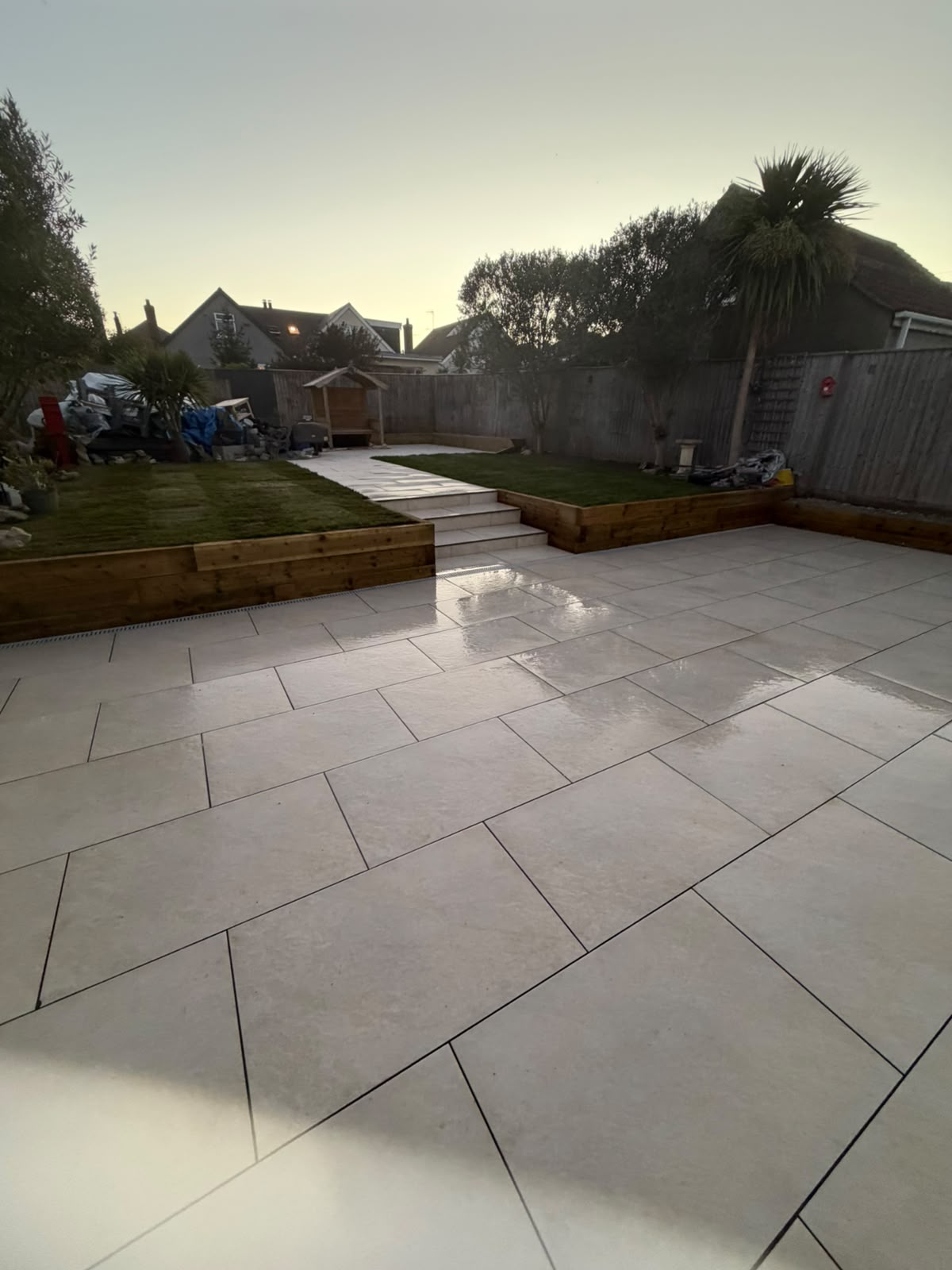 Porcelain Patio & Raised Beds