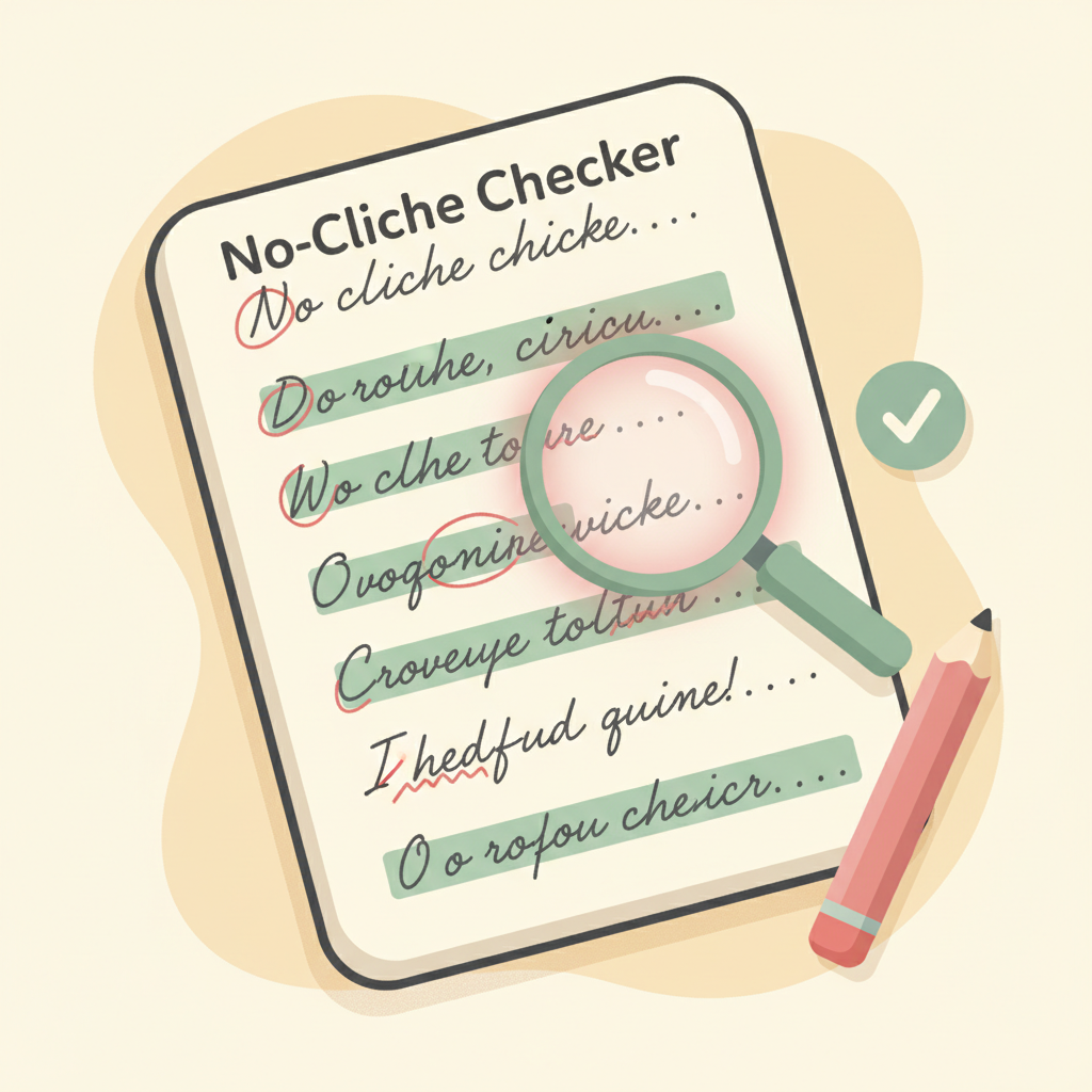 No-Cliché Checker illustration
