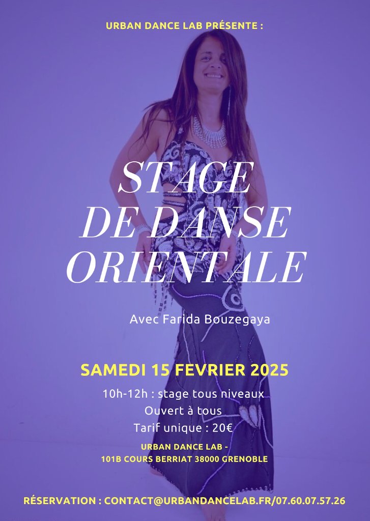 Stage de Danse Orientale avec Farida Bouzegaya