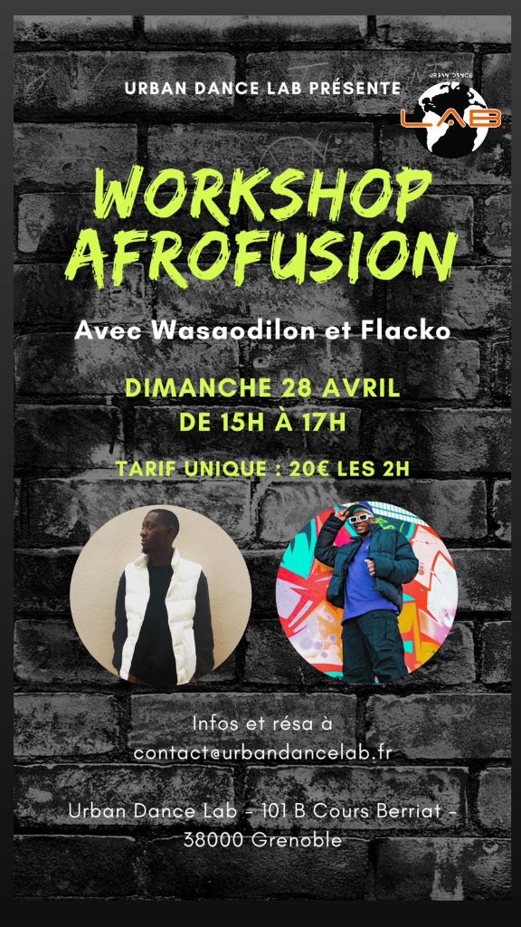 Workshop Afrofusion avec Wasaodilon et Flacko