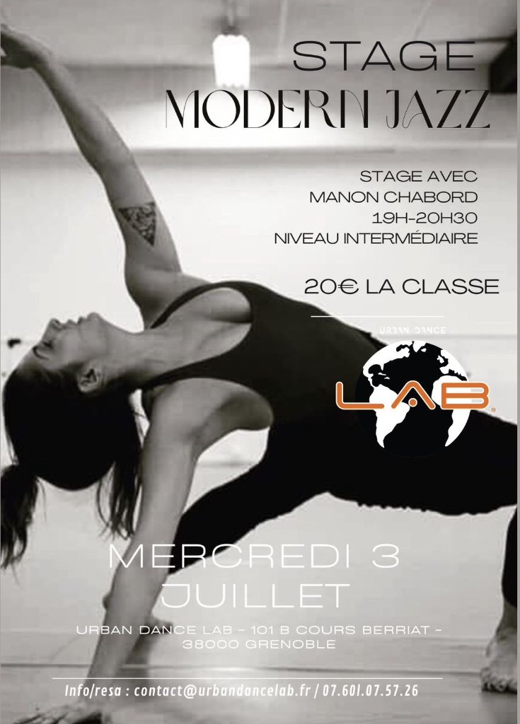 Stage Modern Jazz avec Manon Chabord