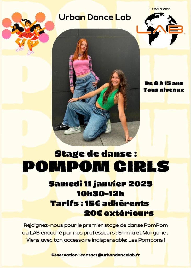 Stage PomPom Girls - Janvier 2025