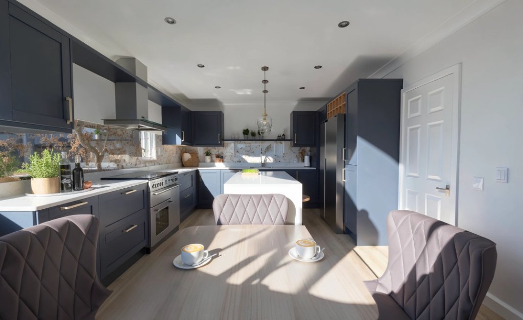 Navy Shaker Kitchen
