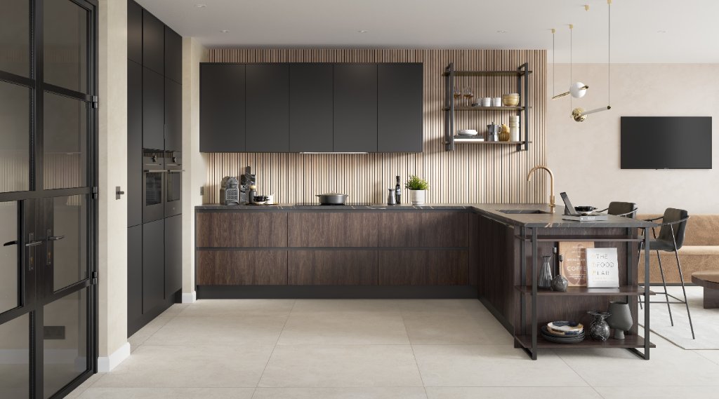 Open plan luxury kitchen design by CKD Ltd