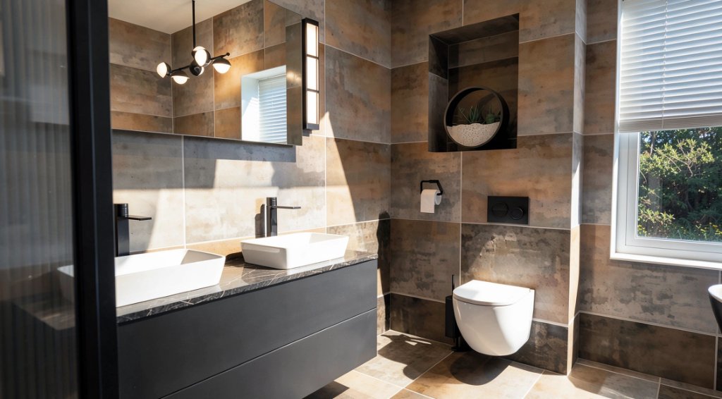 Dark Mineral Bathroom