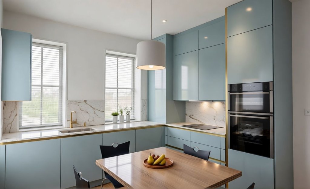 Powder Blue Kitchen