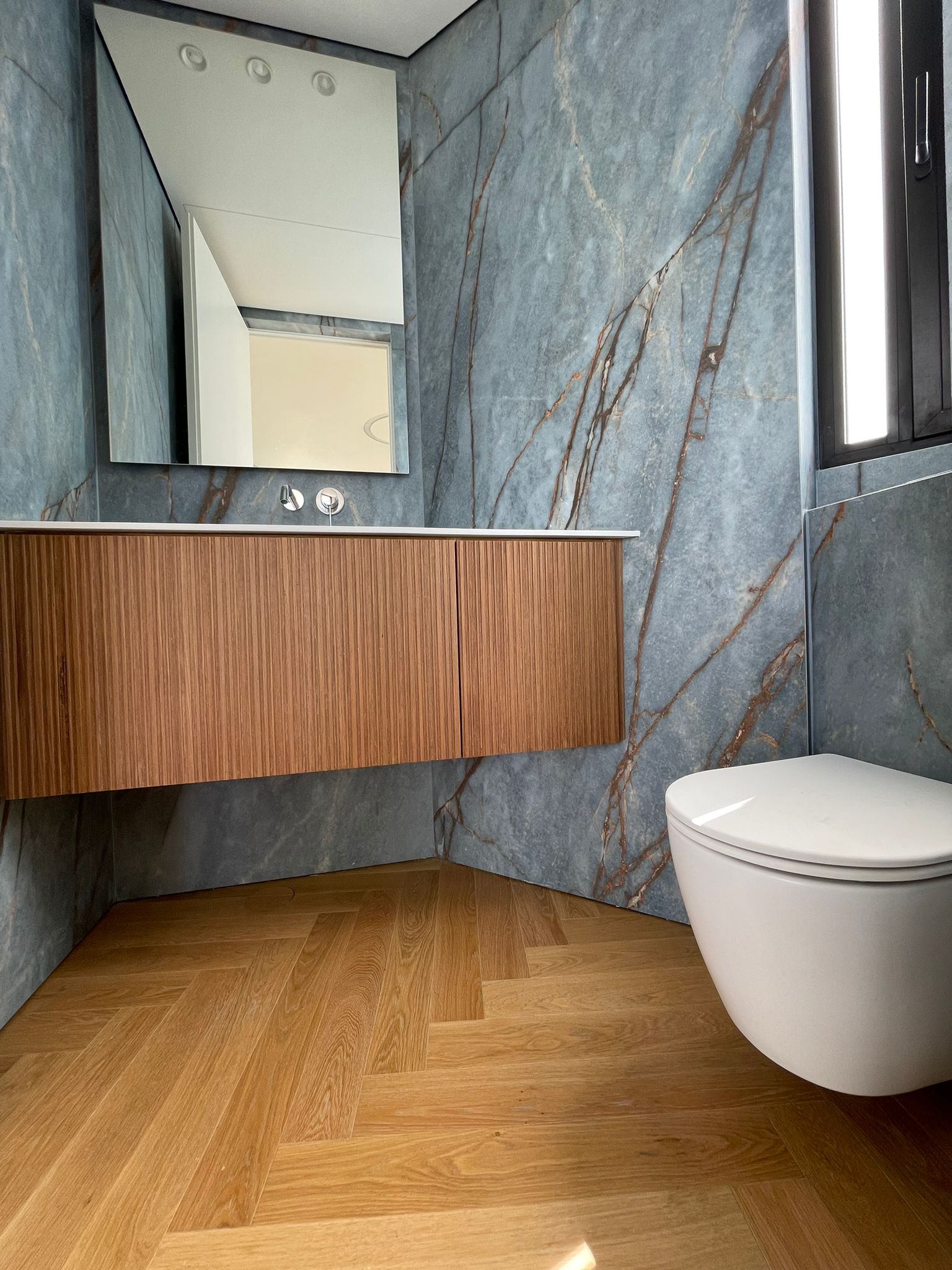 Marble and wood