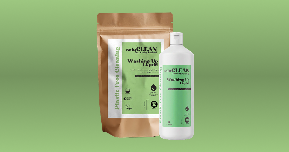 Introducing soluCLEAN Washing Up Liquid: Commercial-Grade Cleaning, Zero Single-Use Plastic