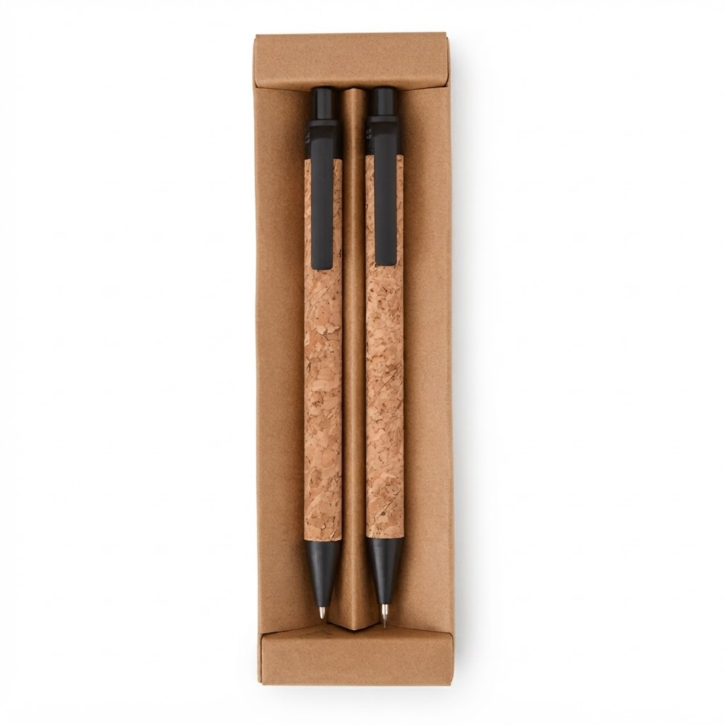 Kit Ecológico Caneta e Lapiseira Cortiça