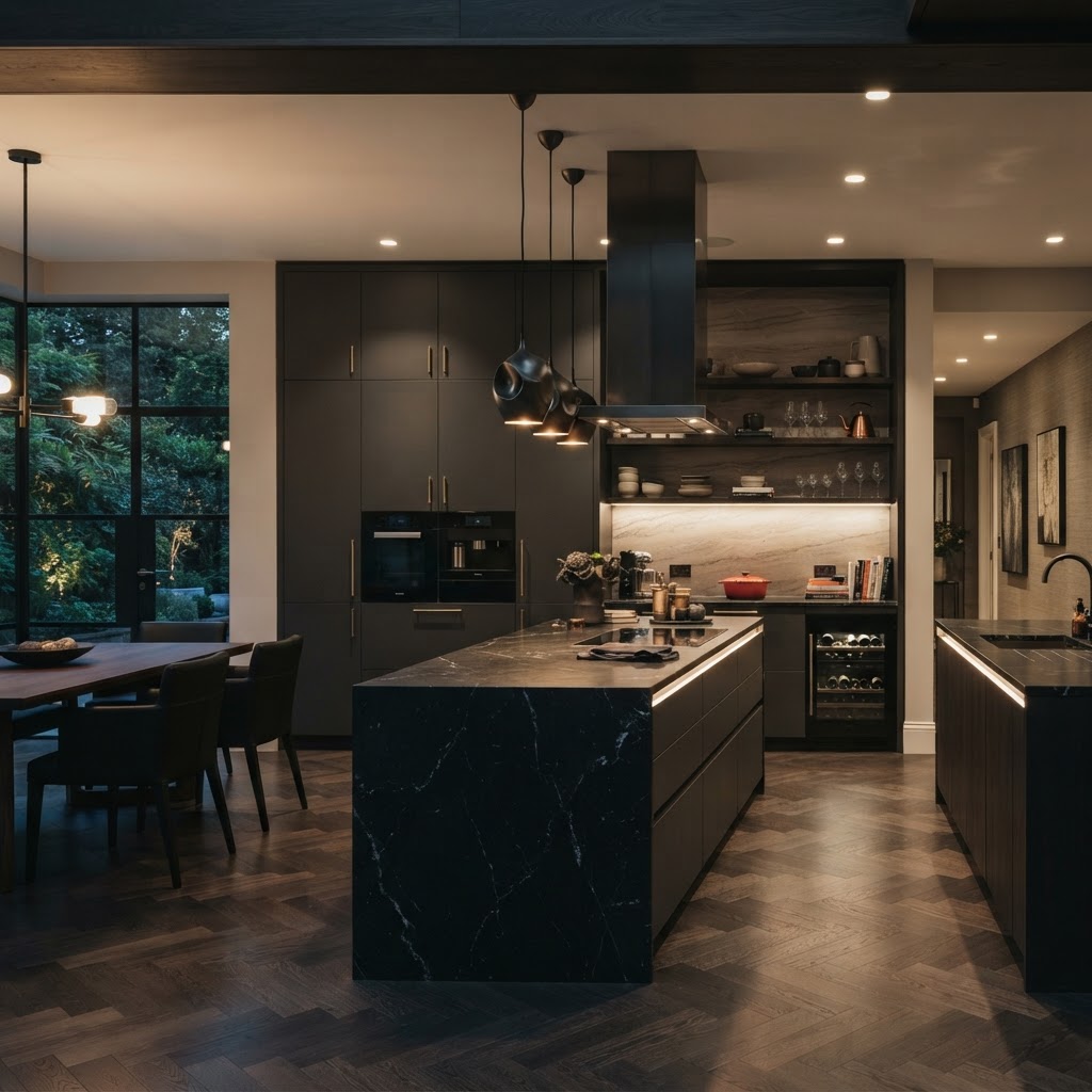 Complete premium contemporary kitchen.