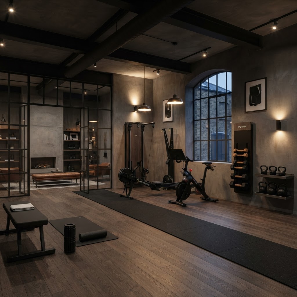 Stylish gym/studio conversion.