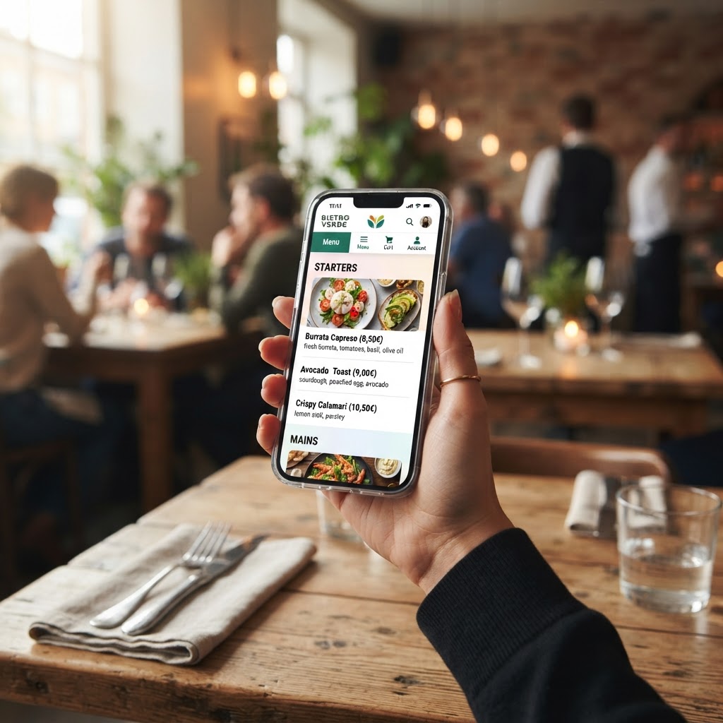 Carta QR en móvil