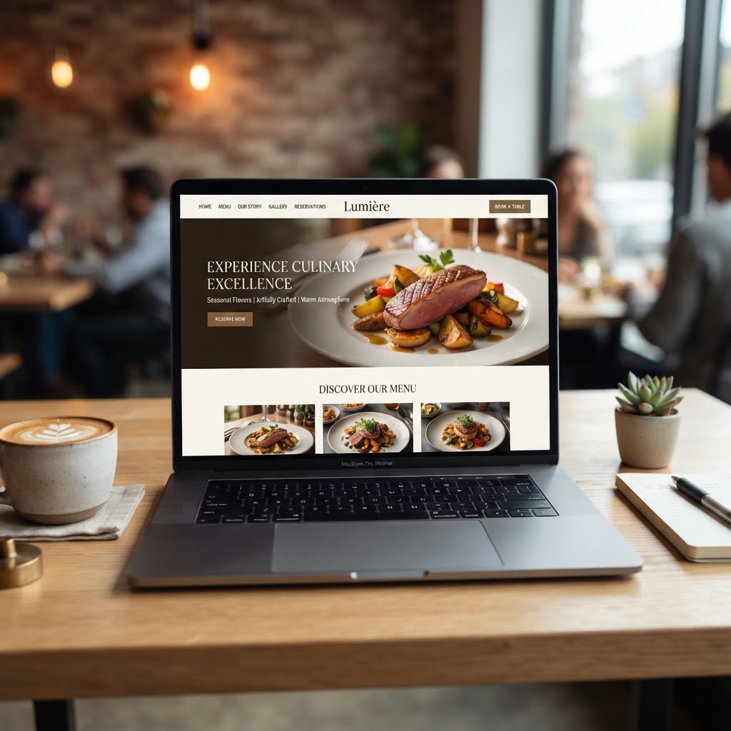 Sitio web de restaurante