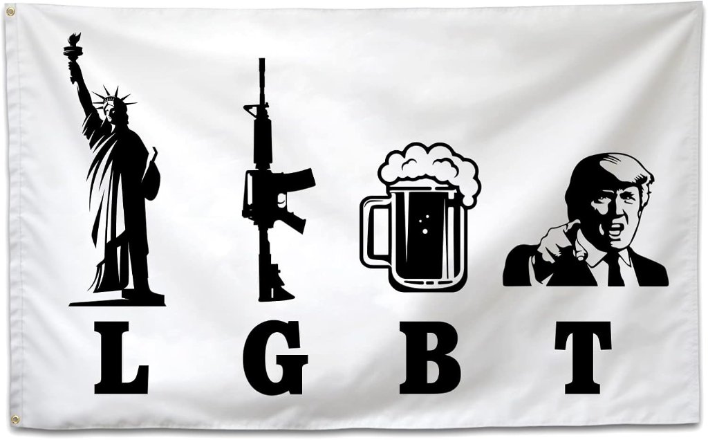 Liberty Guns Beer Trump Flag Trump Make America Great Again Flag Trump Is My President 3x5 Feet Indoor Outdoor Decoration (Trump)