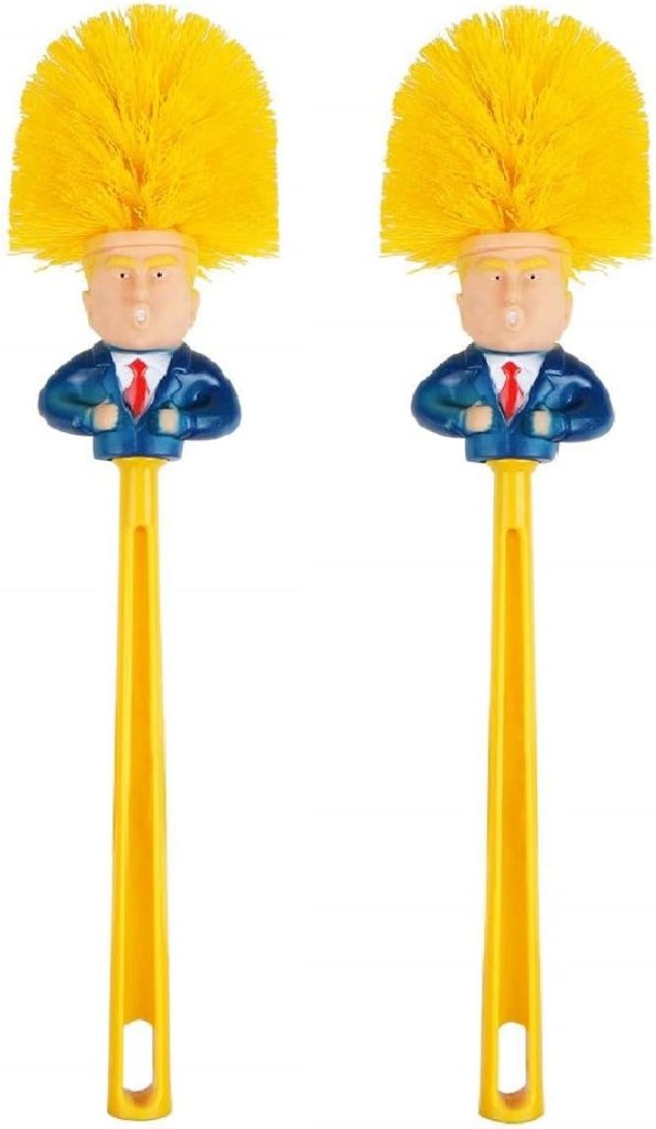 Funny Toilet Brush, Prank Toilet Brush Cleaner, Funny Toilet Scrubber, Make Toilet Great Again, Commander in Crap (Thumb Up Toilet Brush)