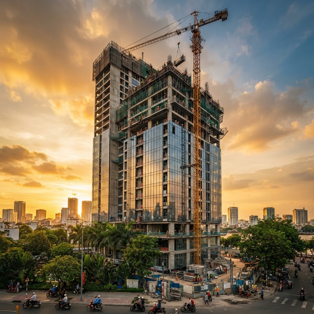 Thi công tòa nhà cao tầng dân dụng — Thành Đạt Construction