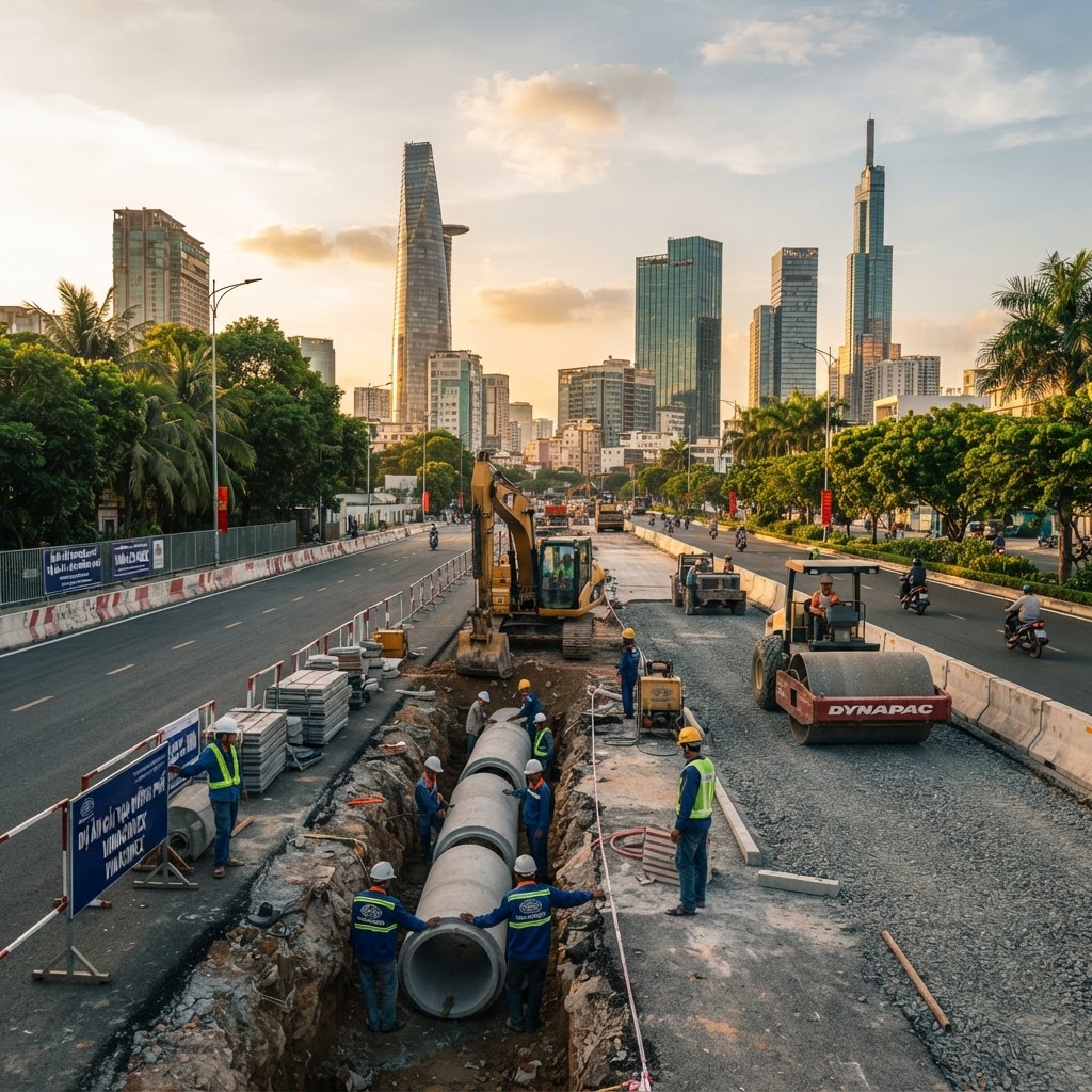 Thi công hạ tầng đô thị — Thành Đạt Construction