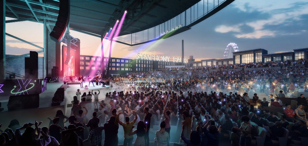 Symphony Park amphitheater concert render