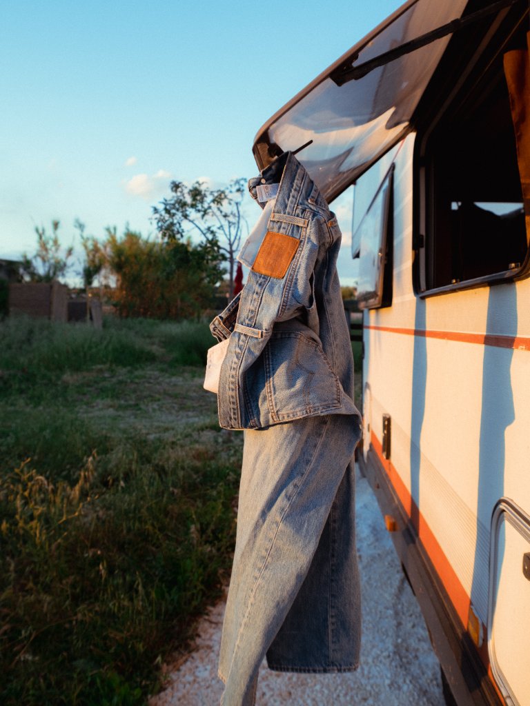 Van at dusk