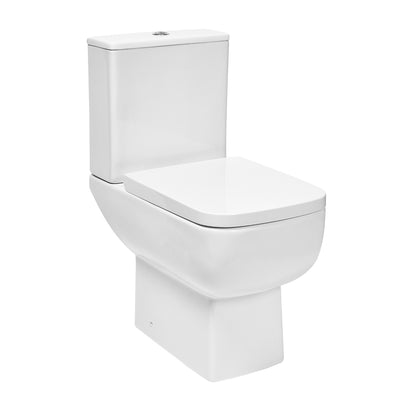 White Close-Coupled Toilet
