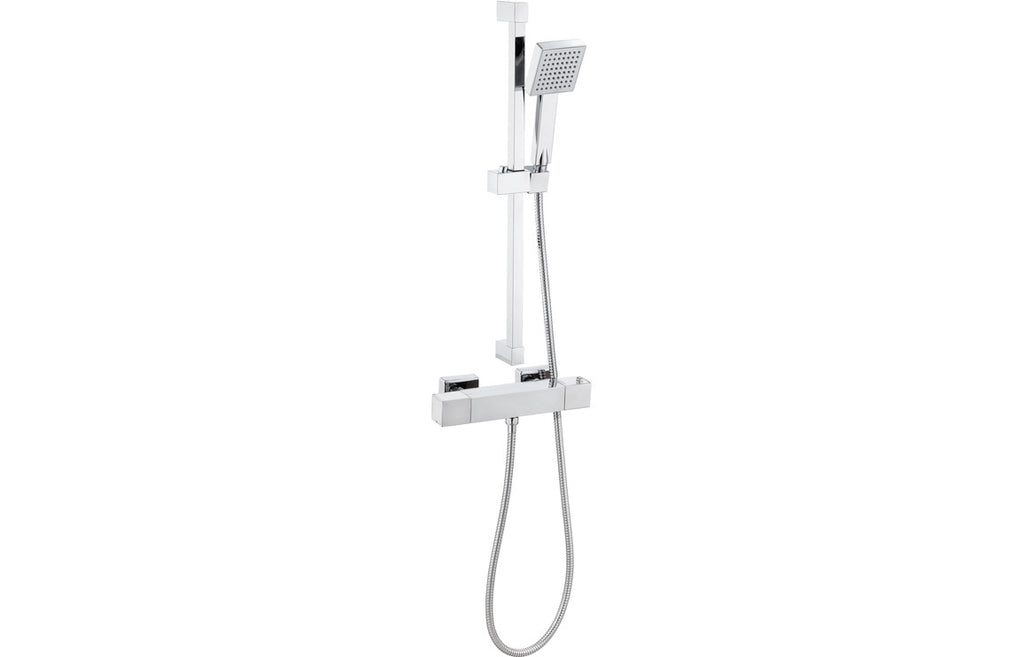 Square Chrome Shower Kit