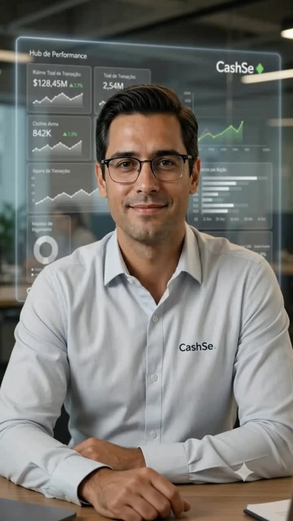 Equipe CashSe em escritório corporativo