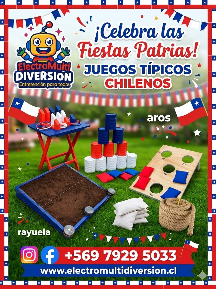 ¡Celebra las Fiestas Patrias! Juegos típicos chilenos — ElectroMulti Diversión