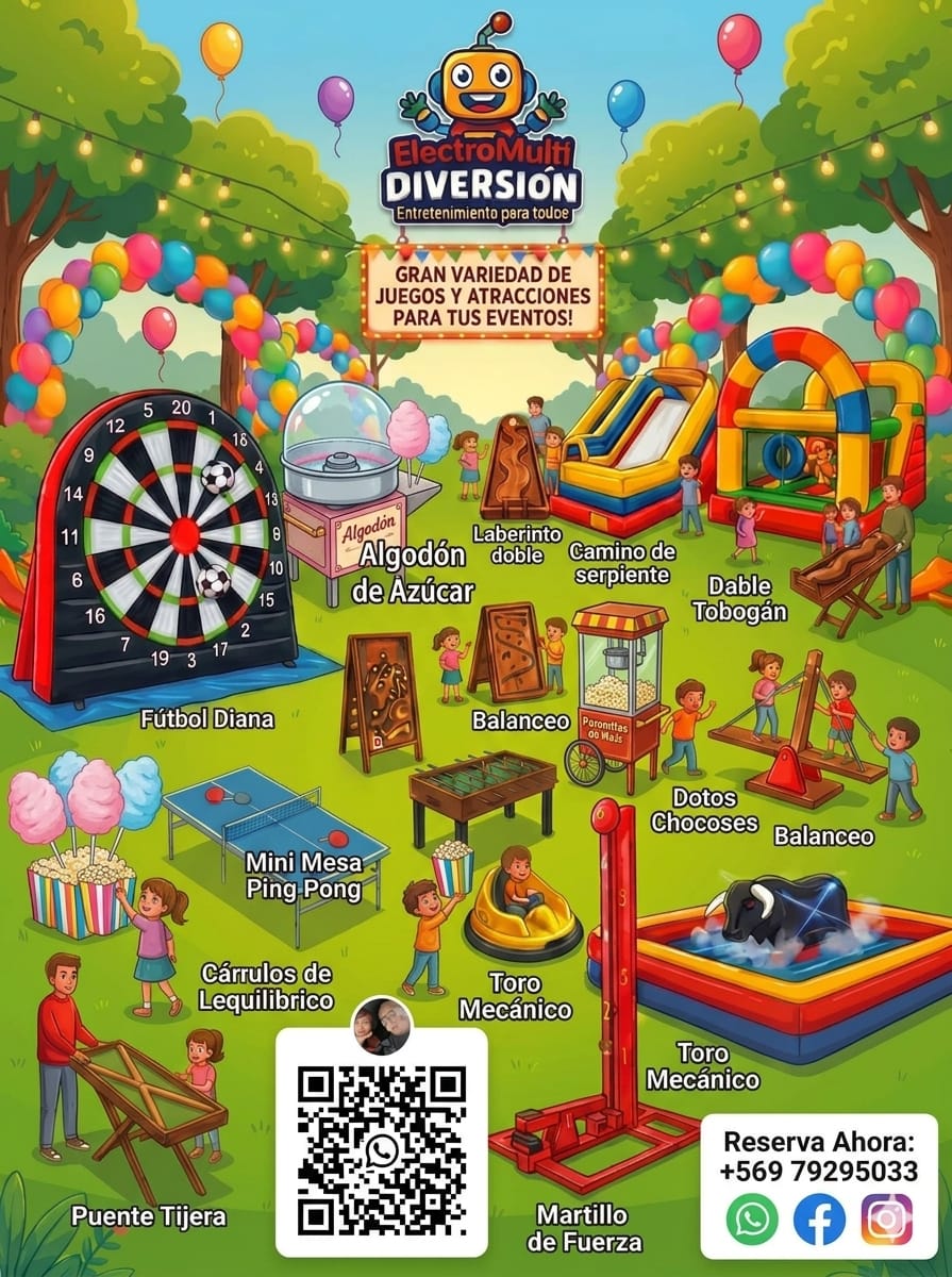Gran variedad de juegos y atracciones para tus eventos — ElectroMulti Diversión