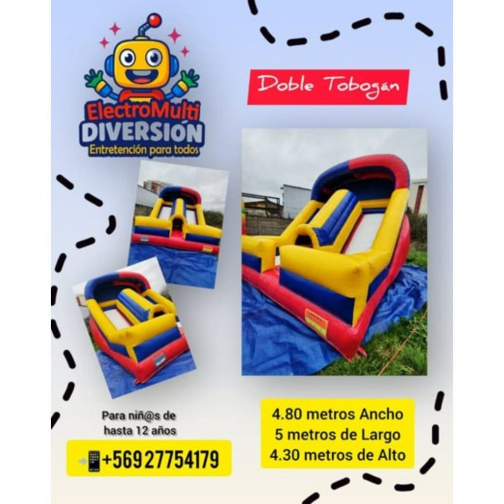 Arriendo de Doble Tobogán para fiestas y eventos